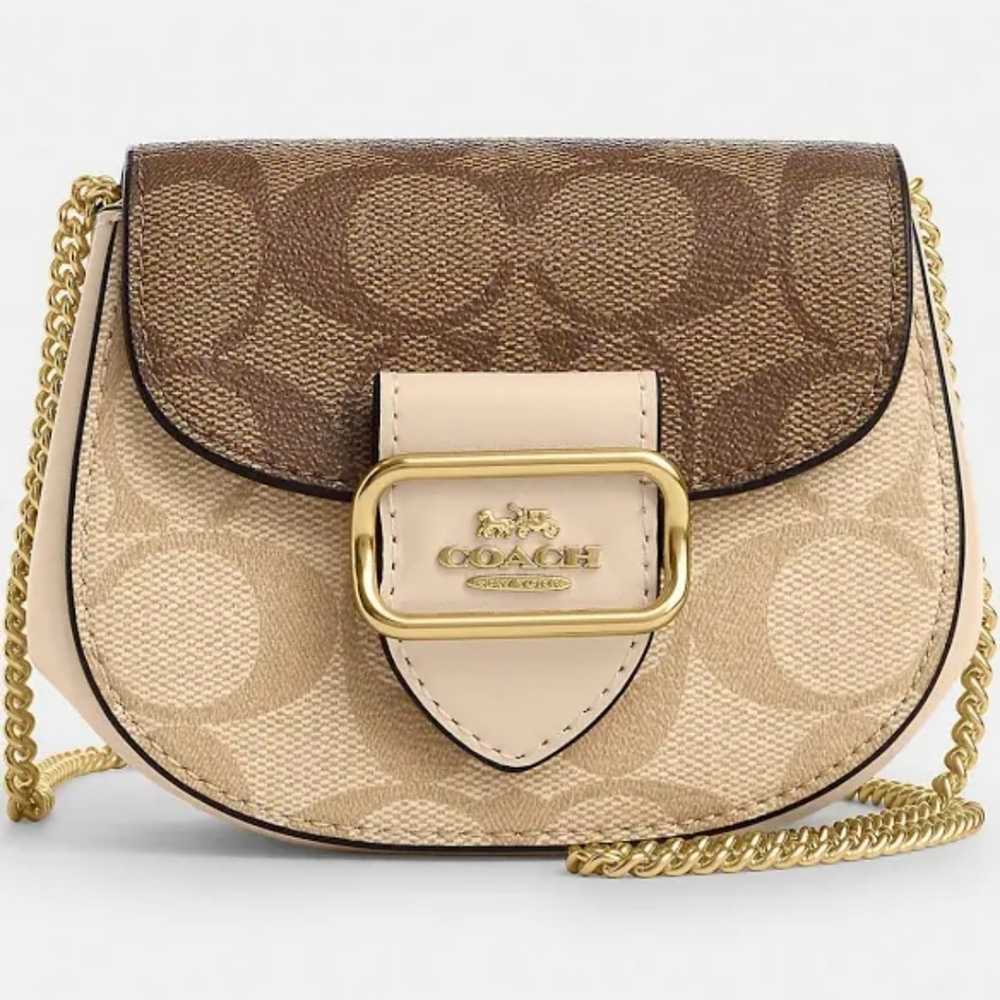 Coach Card Case In Blocked Signature Canvas